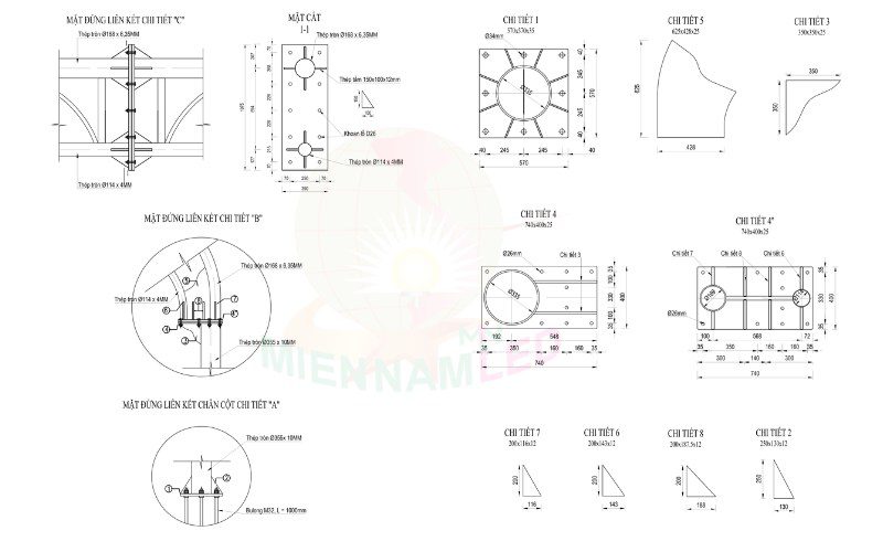 Bản vẽ giá long môn cao 7,2m; ngang 19m