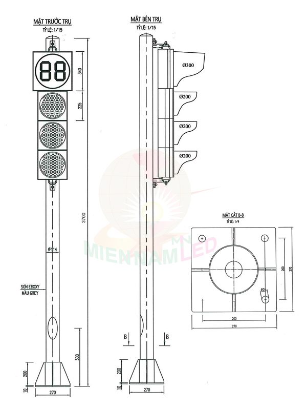 trụ đèn giao thông 