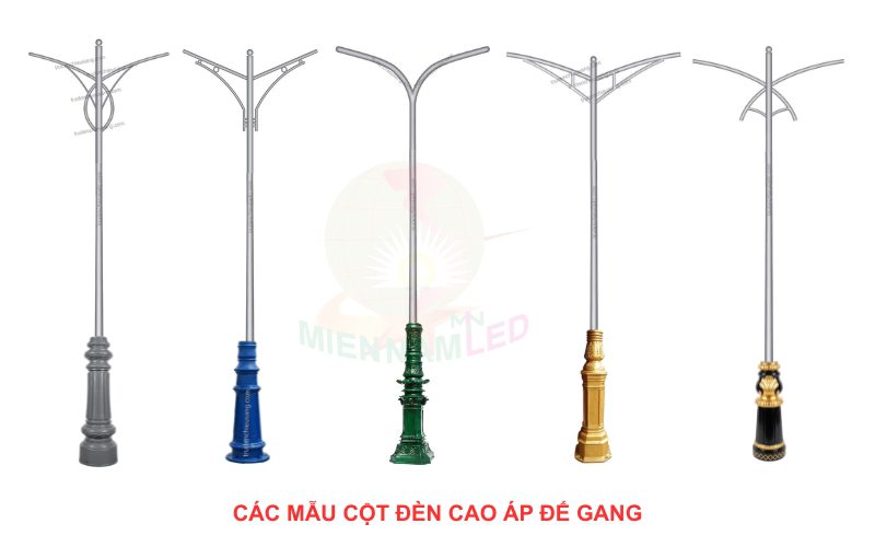 Các mẫu cột đèn cao áp đế gang