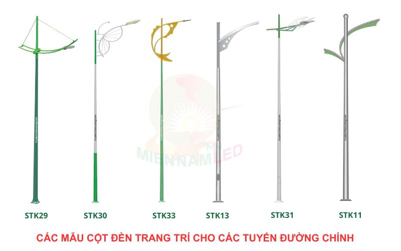 Các mẫu trụ đèn đường đẹp