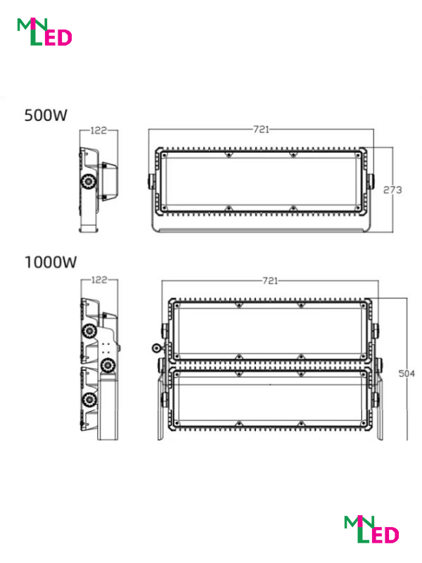đèn pha led 500w