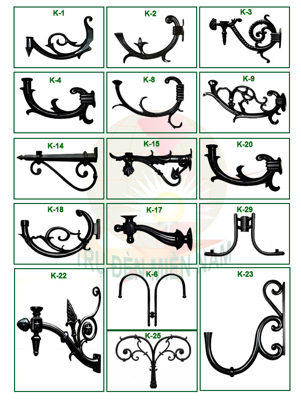 chùm tay cột đèn sân vườn