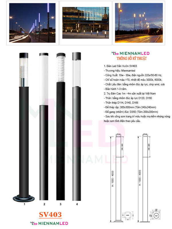 Đèn chiếu sáng sân vườn