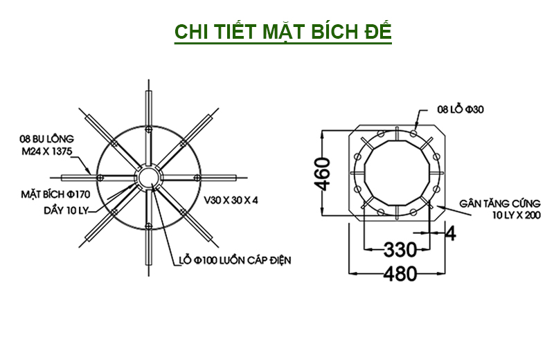 trụ đèn 15m