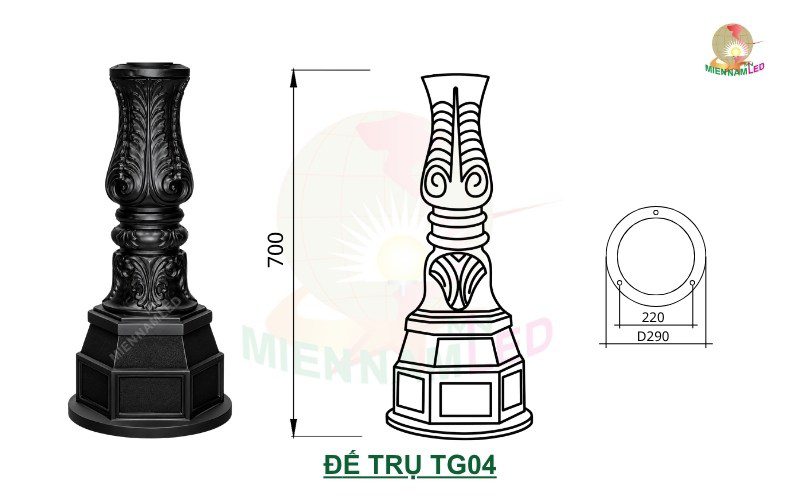 đế trụ TG04 - DC04