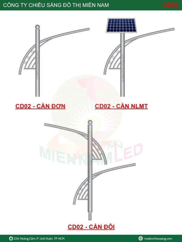cần đèn năng lượng mặt trời