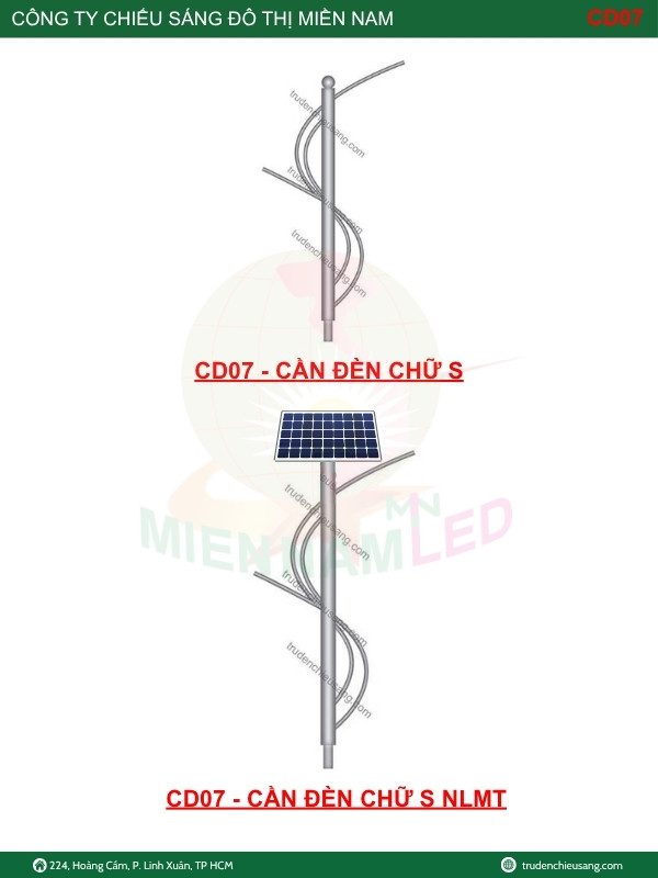 Cần đèn năng lượng mặt trời