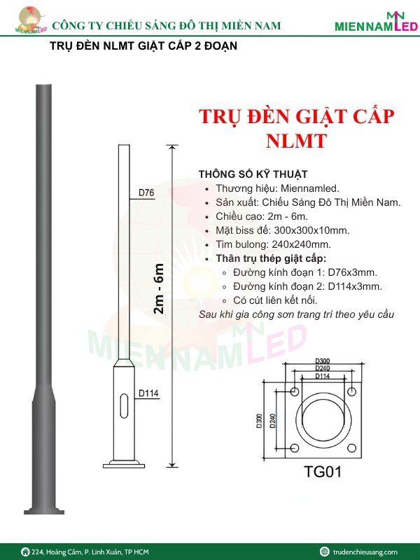 Trụ đèn giật cấp năng lượng mặt trời