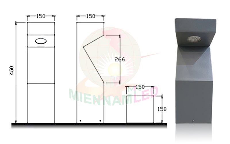 Đèn cột sân vườn TC24