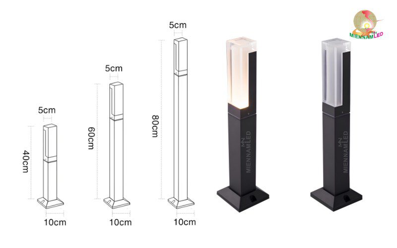 đèn trụ sân vườn TC25