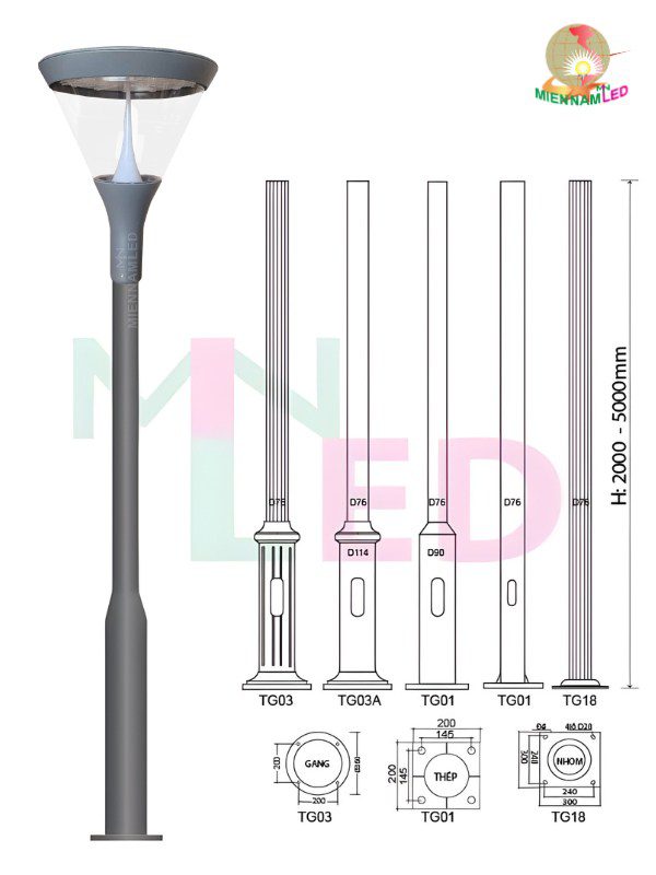 trụ đèn led sân vườn SV418