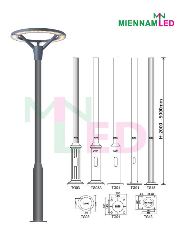 Đèn led sân vườn SV404
