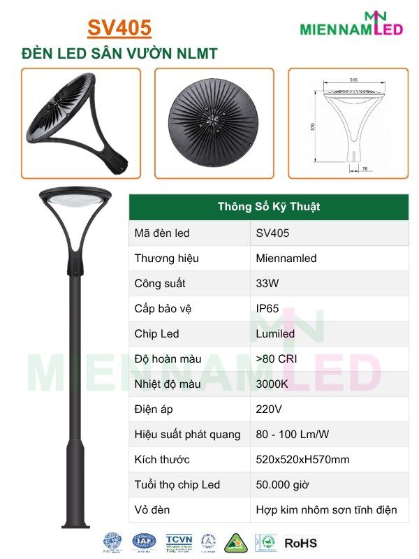 Trụ đèn led sân vườn SV405 (1)