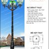 trụ đèn trang trí sân vườn