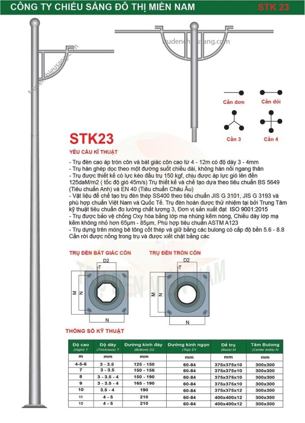 cột đèn đường