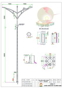 bản vẽ cột đèn chiếu sáng