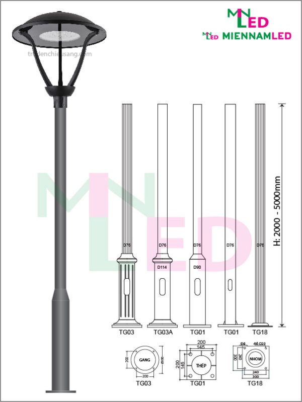 trụ đèn trang trí sân vườn