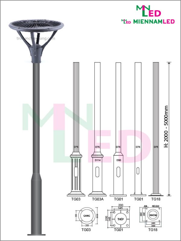trụ đèn trang trí công viên