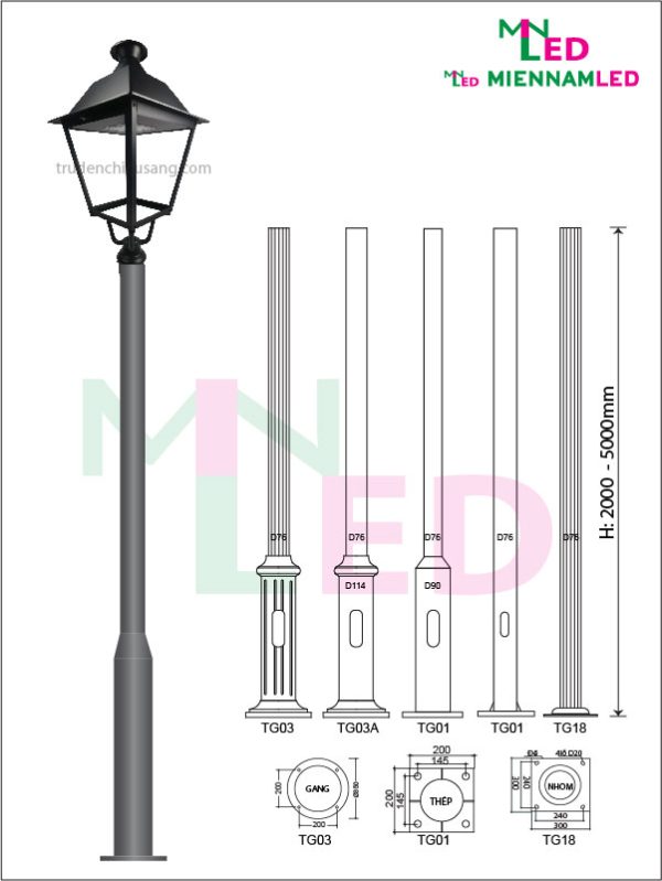 trụ đèn led sân vườn