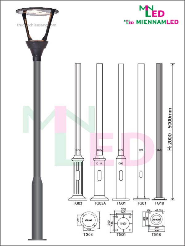 trụ đèn led sân vườn