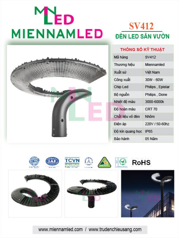 đèn led sân vườn