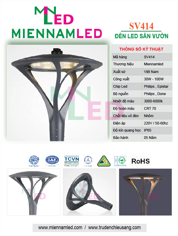 đèn led sân vườn