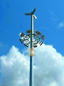 cột đèn nâng hạ đa giác