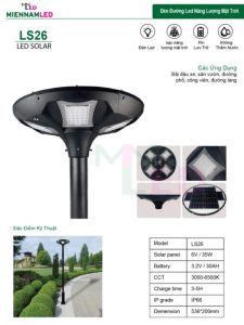 đèn vườn năng lượng mặt trời