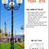 cột đèn sân vườn đế gang